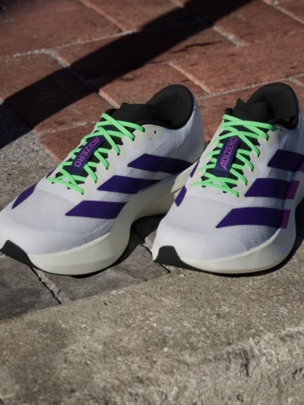 Adidas AdiZERO Evo SL "Lime Burst"Men's Size 6 Women's Size 7 New Sneakers - Picture 2 of 4